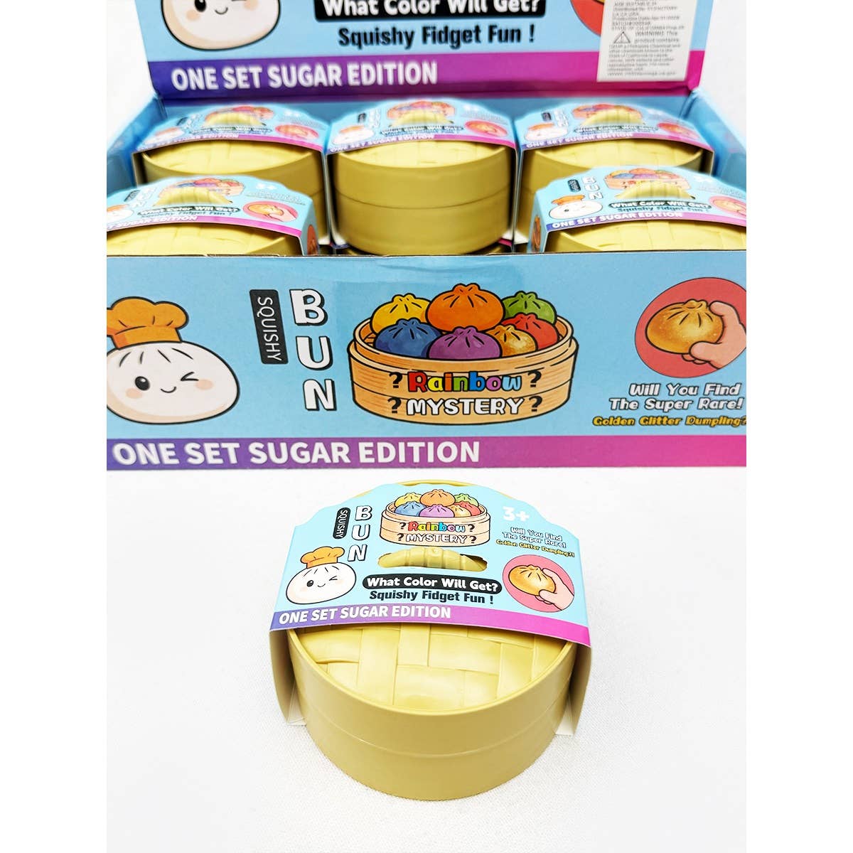4pc Set Mini Maltose Glitter Dumpling Squishy