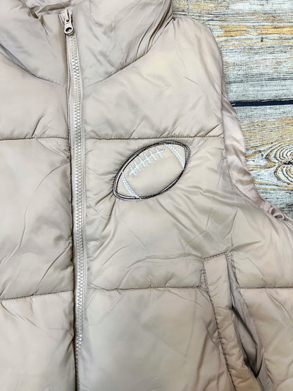 Football Khaki Puffer Vest|8113