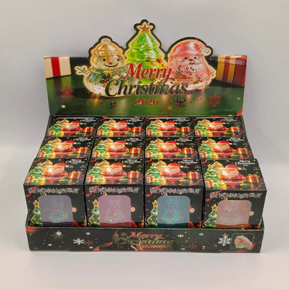 Glitter Christmas Squishy Toys Santa Snowman Tree Stress Relief