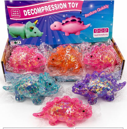 Glitter Dinosaur Squishy Decompression Toy