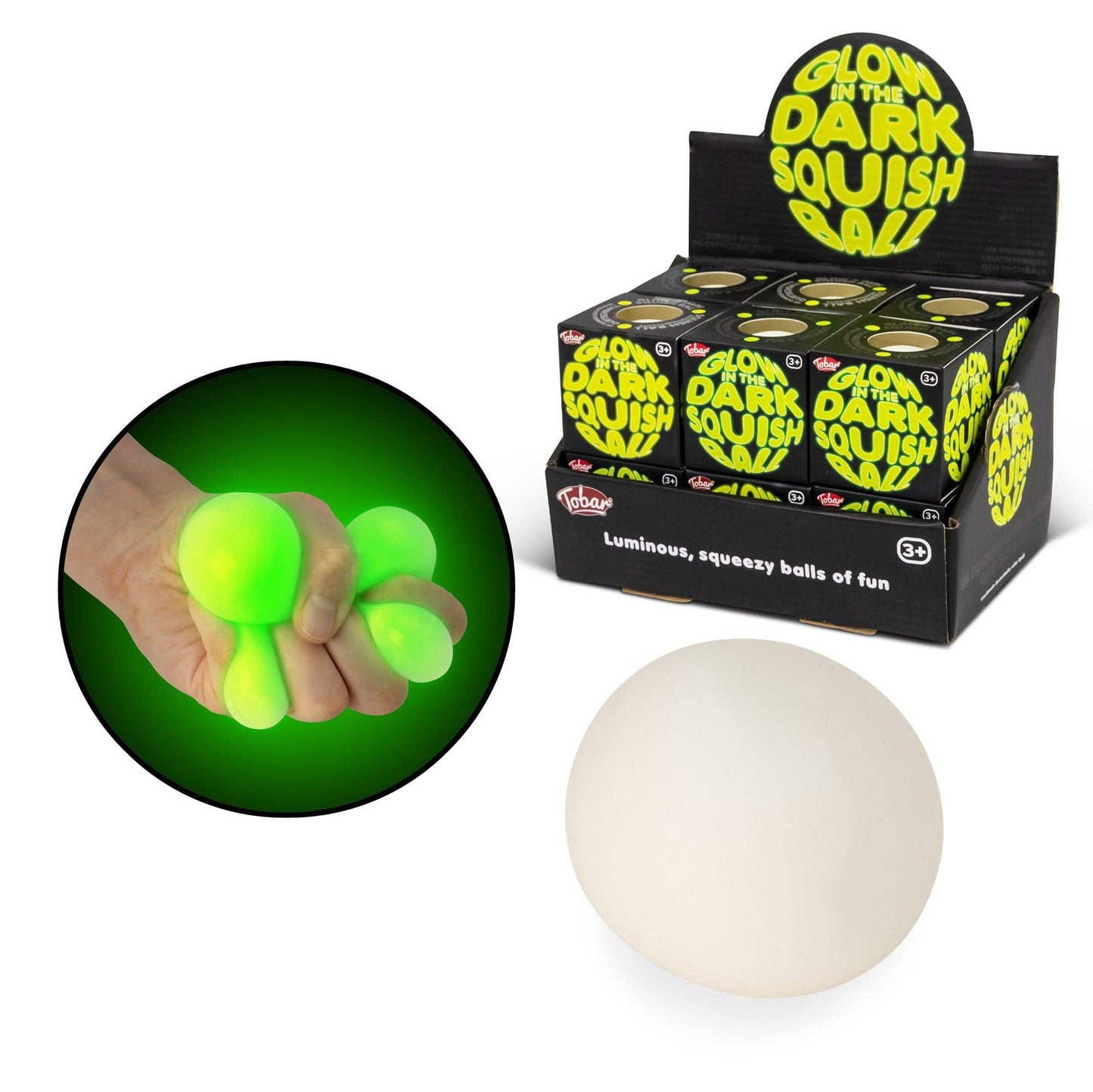 Scrunchems® Glow In The Dark Squishy Ball Fidget Toy (1pc)