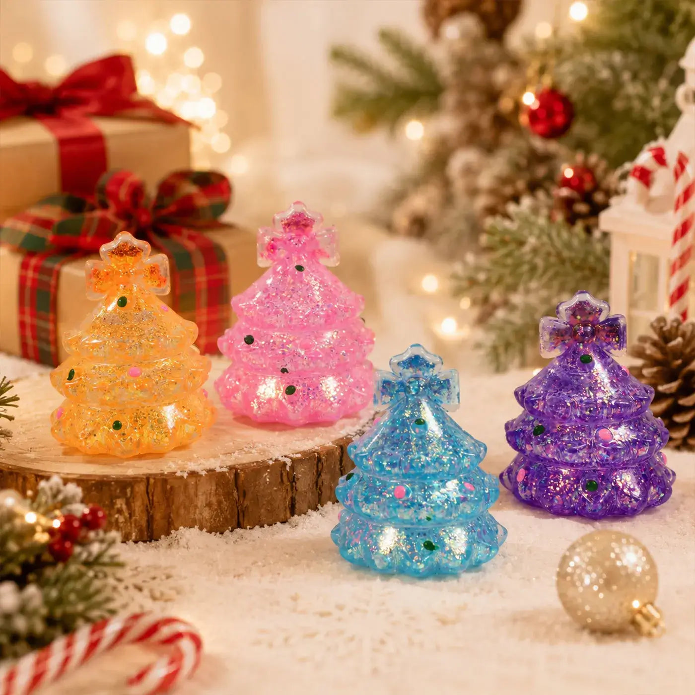 Clear Glitter Christmas Tree Squishy Stress Toy