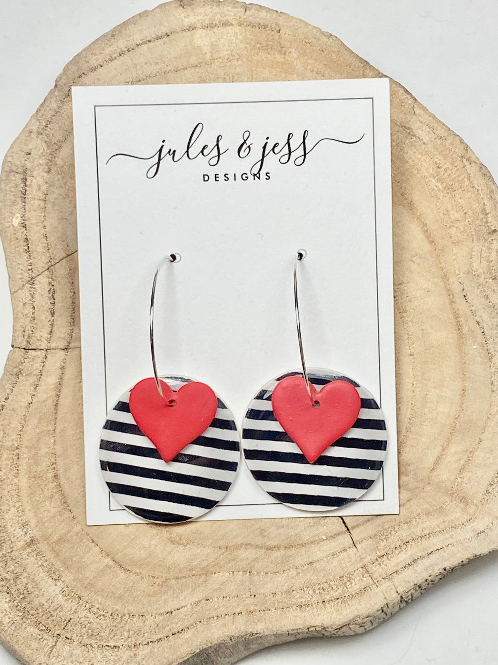 Black and White Stripe Hoop|200