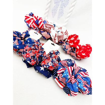 2pc Set American Flag Theme Hair Tie Set