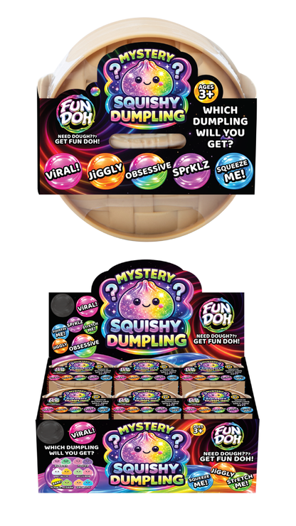 Fun Doh 4" Mystery Dumpling Squishies | 12pc Display Box