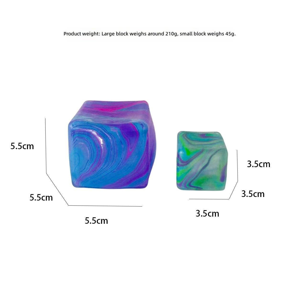 Flow Pattern Ice Cube Malt Sugar Stress Relief Toy Cube