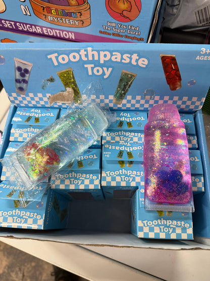 Glitter Toothpaste Squishy Toy – Stretchy Sensory Fidget