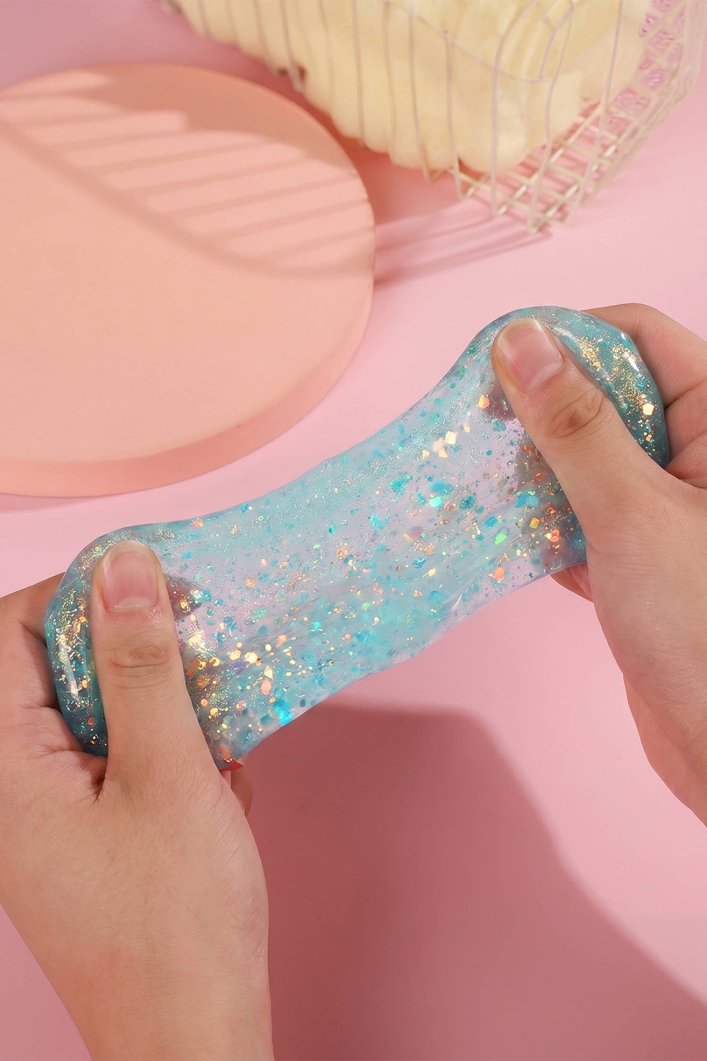 Seashell Shaped Glitter Squishy Stress Relief Squeeze Toy