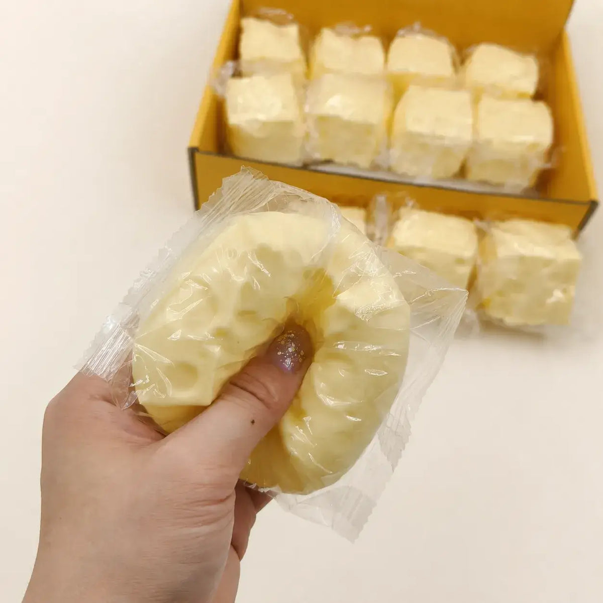 Moldable Cheese Block Squishy Toy