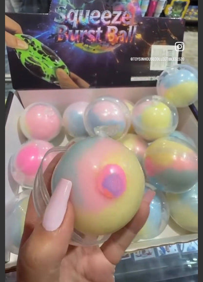 Cotton Candy  Crispy Crunch Squishy Ball