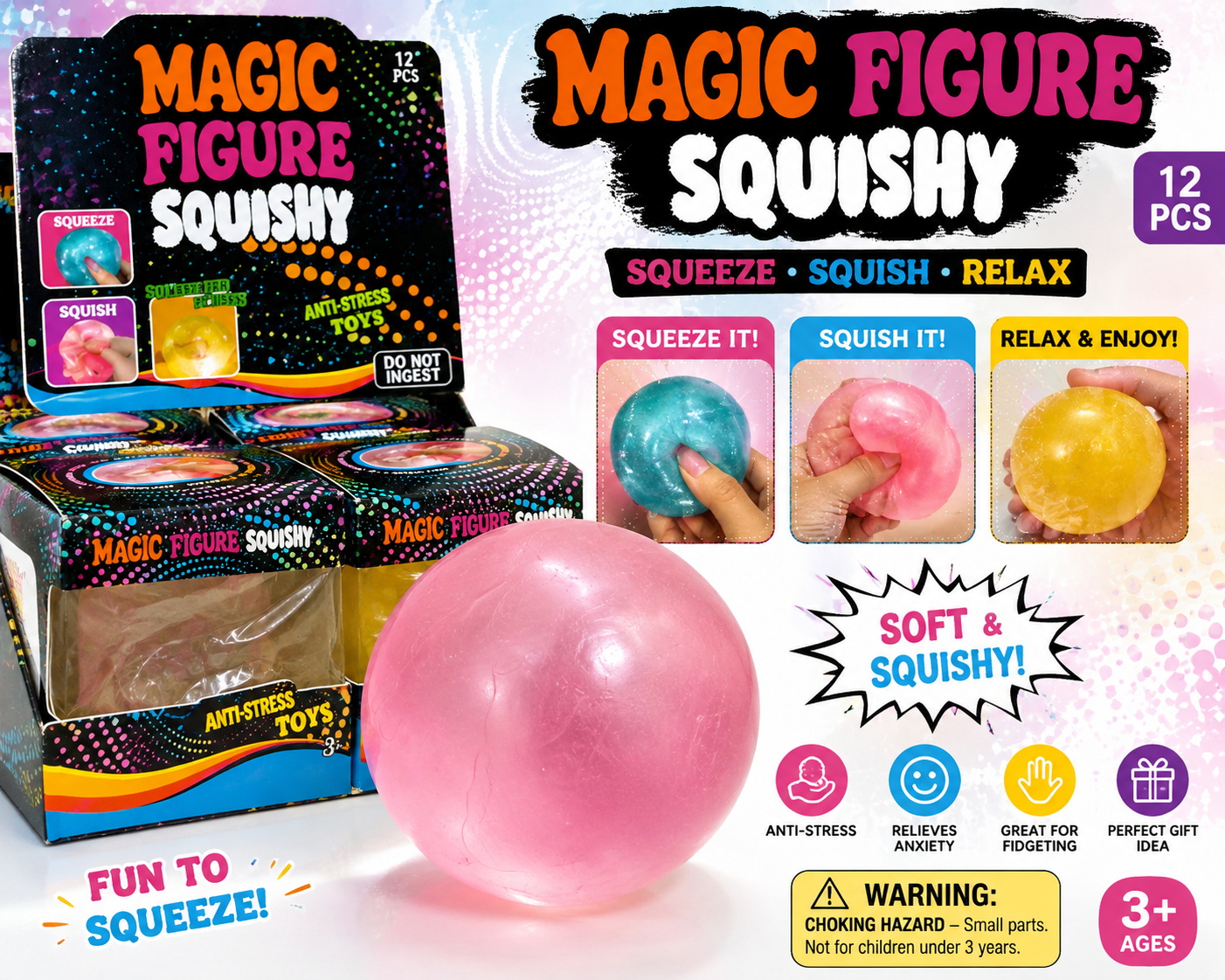 Magic Figure OIL Squishy Ball – Soft Squeeze & Fidget Toy