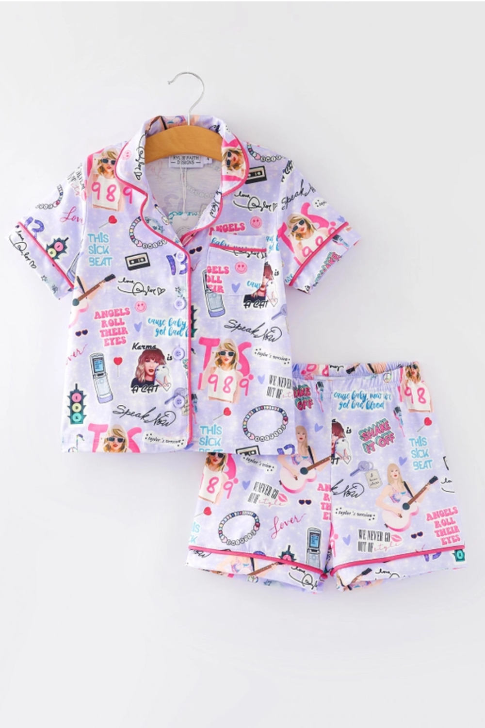 Swiftie Girl Purple PJ Shorts Set|6155