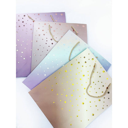 Ombre Star Design Embossed Gift Bag
