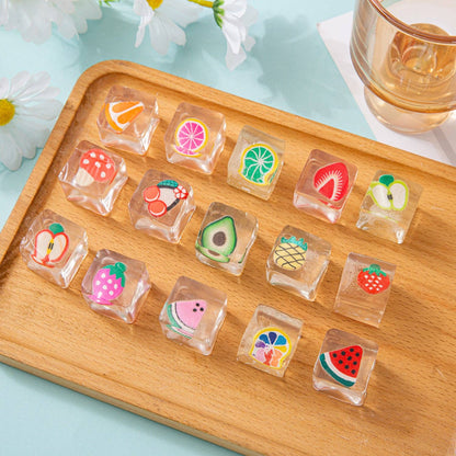 Fruit ice cube Squishy Toy for stress relief-random pattern