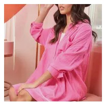 Pink Oversized Button Down|387