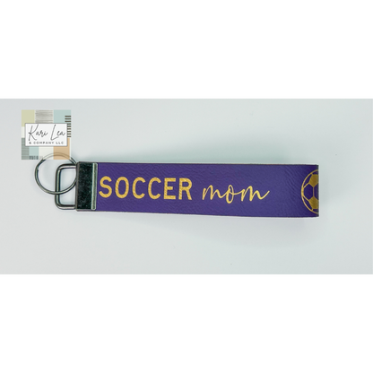 Leather Wristlet - Soccer Mom (Purple)|8396