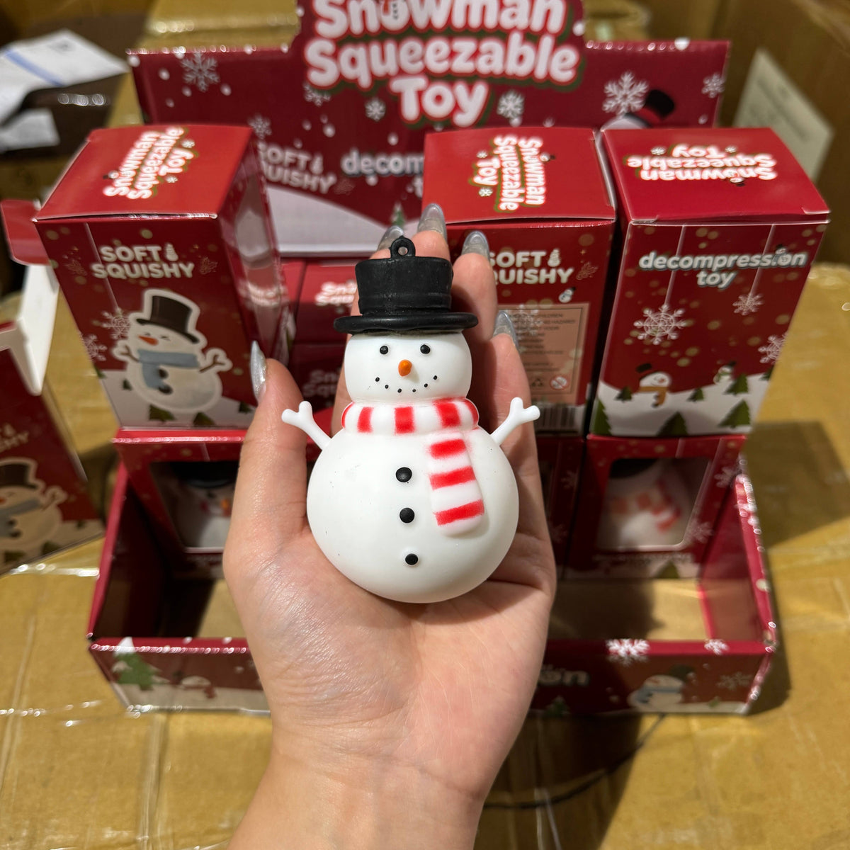 Christmas Themed Snowman Squishy 12/pk | BR231