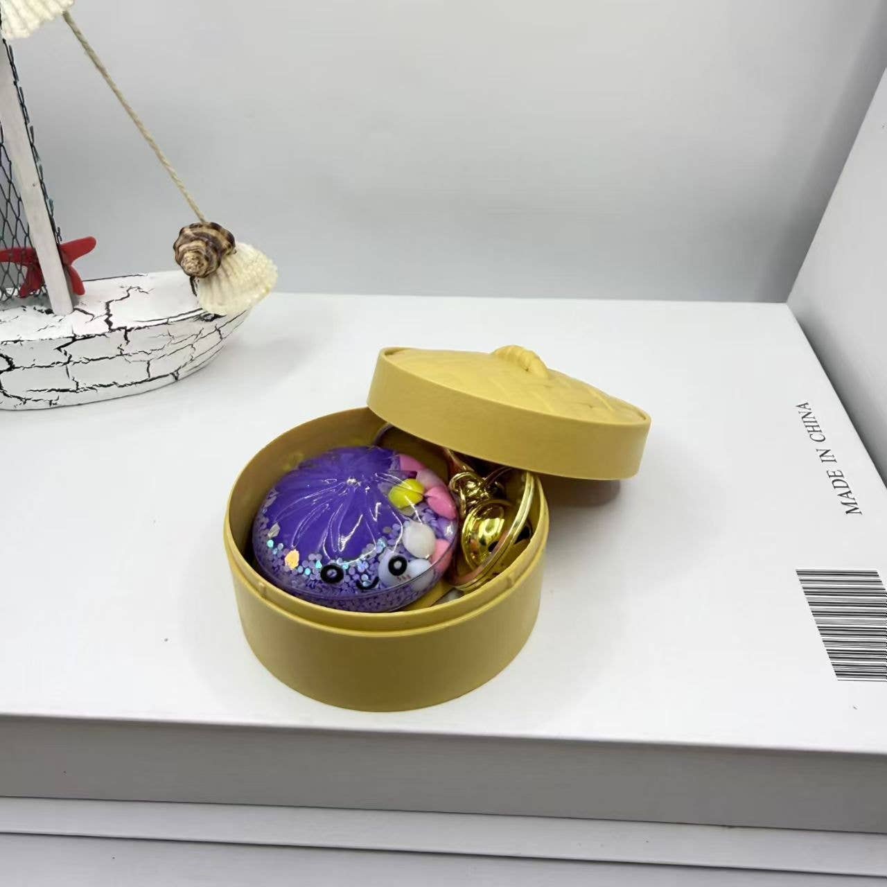 Cute Mini oil DUMPLINGS Keychain Bag Charm