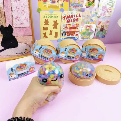 Bead Filled Dumpling Shape Squishy Soft Stress Relief Toy