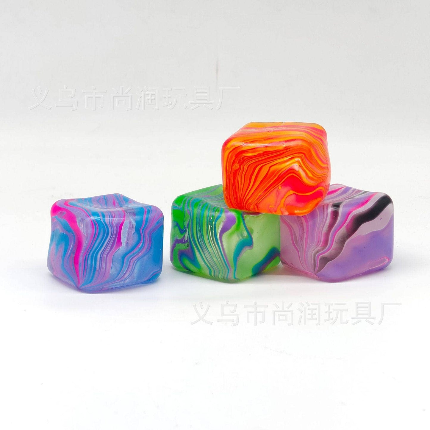Flow Pattern Ice Cube Malt Sugar Stress Relief Toy Cube