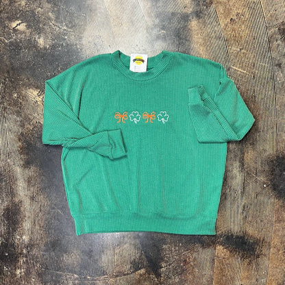 Shamrocks & Bows Green Ribbed Tunic|4712