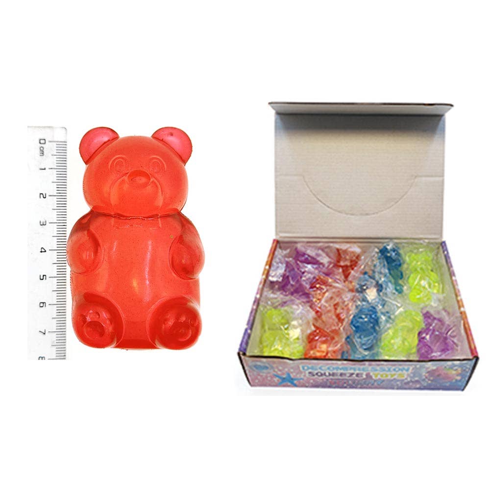 12PCS - Gummy Bear Squeeze Squishy Stress Relief Toy