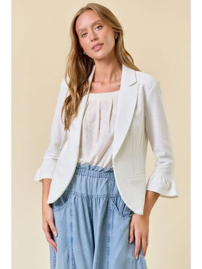 Ruffle Blazer