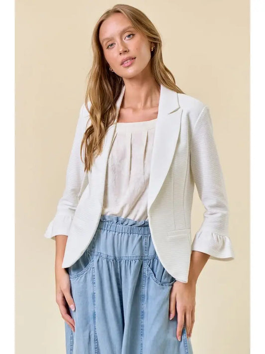 Ruffle Blazer