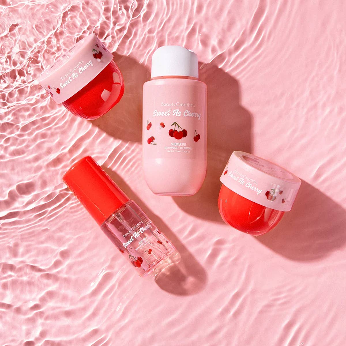 Beauty Creations SD-TB3 Cherry Mini Body Care Kit - 3 Set
