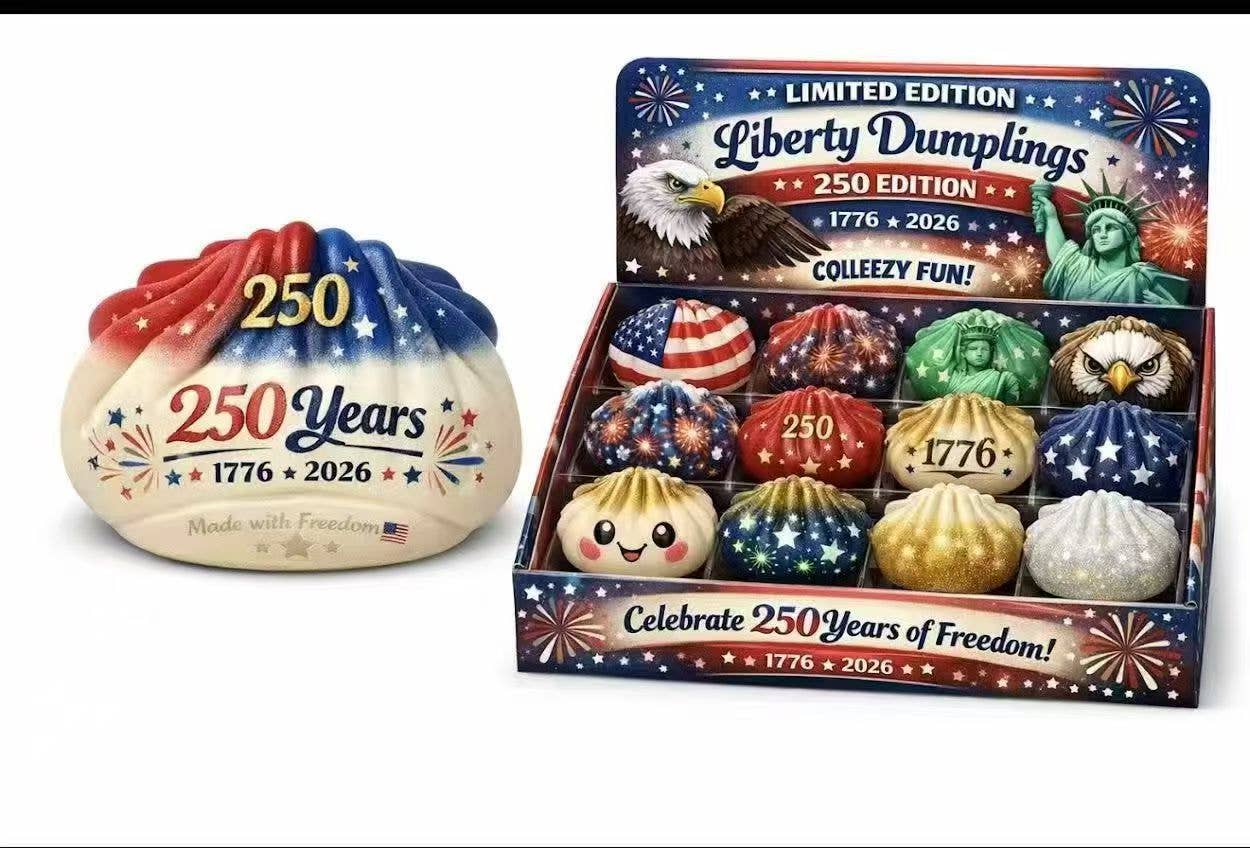 4th of July flag USA DUMPLINGS Squishy squeeze Toy