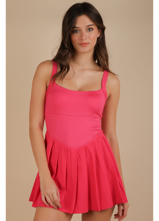 Zoey Pleated Activewear Dress|6259