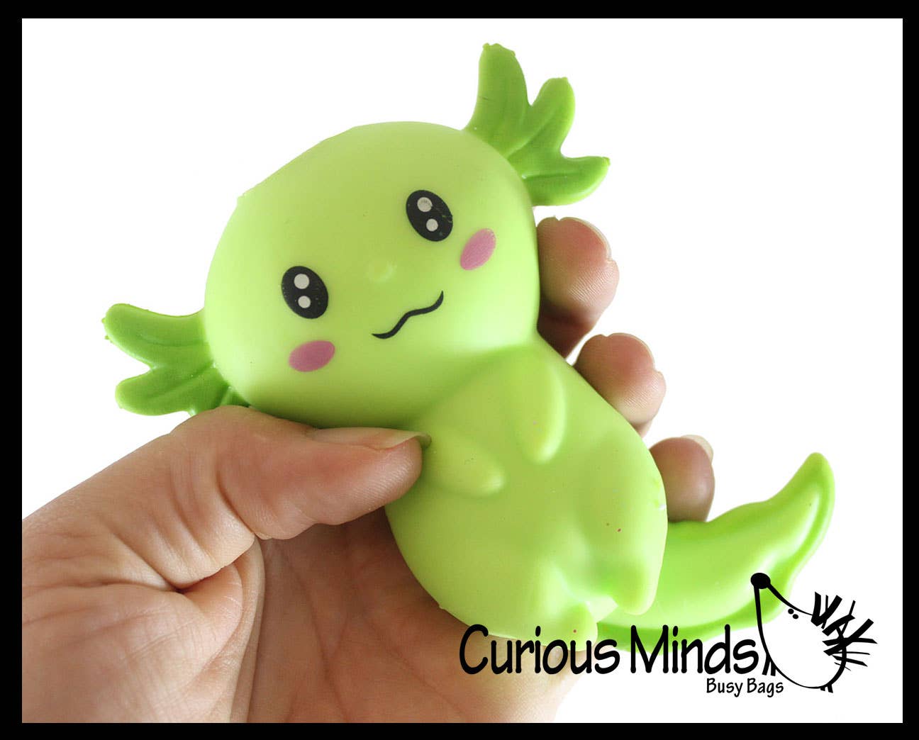 1 Axolotl Laying- Soft Creamy Doh Filled Squeeze Stress Ball