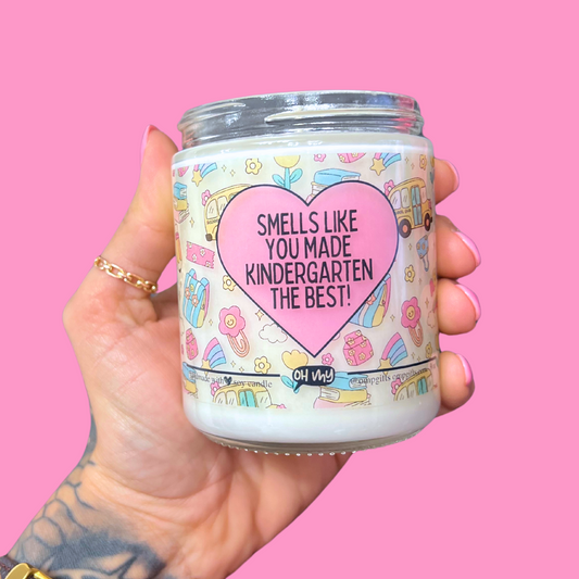 "You Made Kindergarten The BEST!" Candle For Kindergarten Teacher
