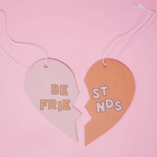 Airfreshener Best Friends Heart (Set of 2)