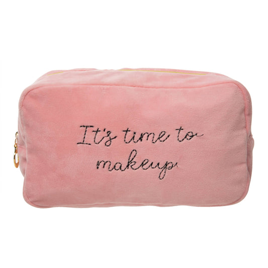 Time To Makeup Velvet Bag