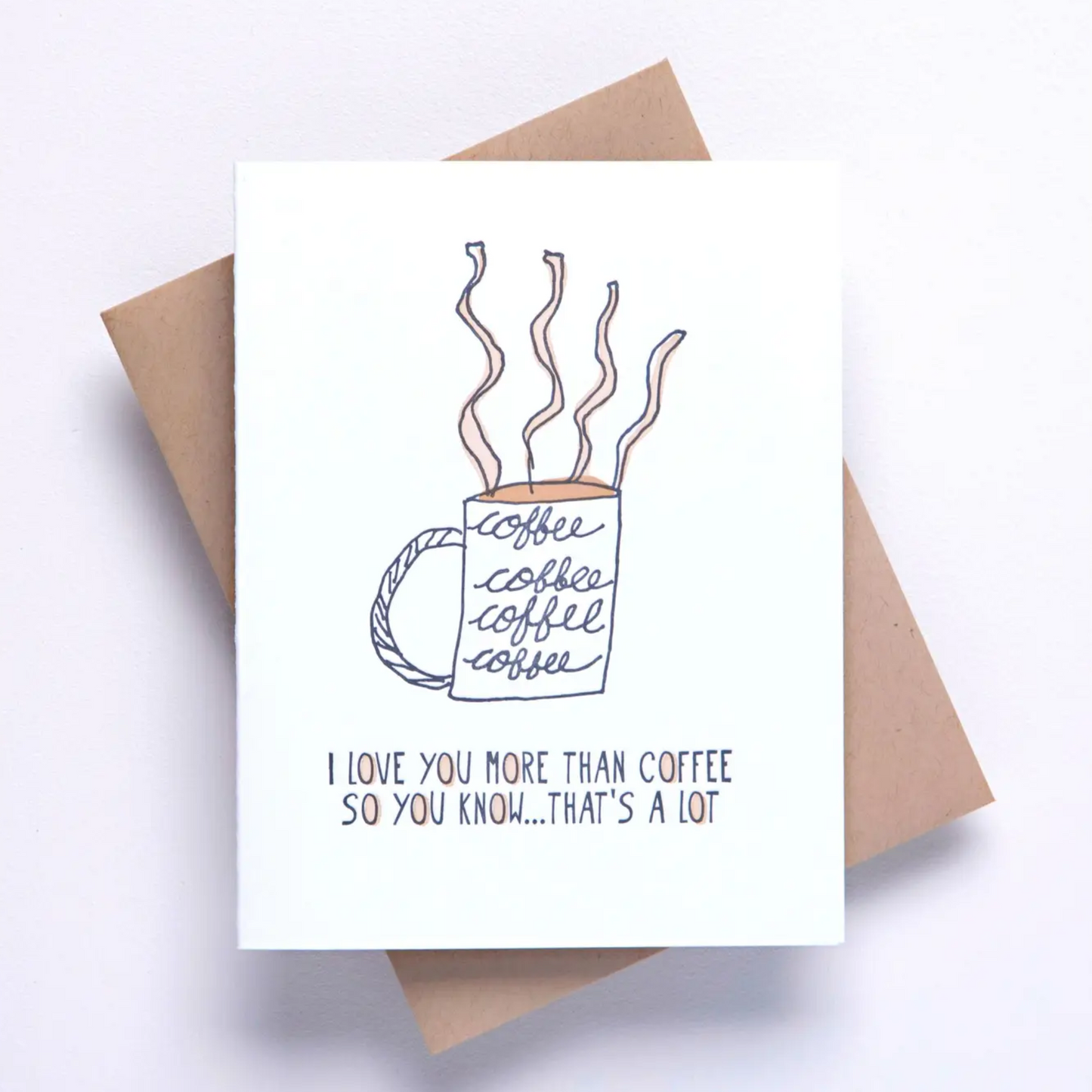 I Love You More Than Coffee - Card