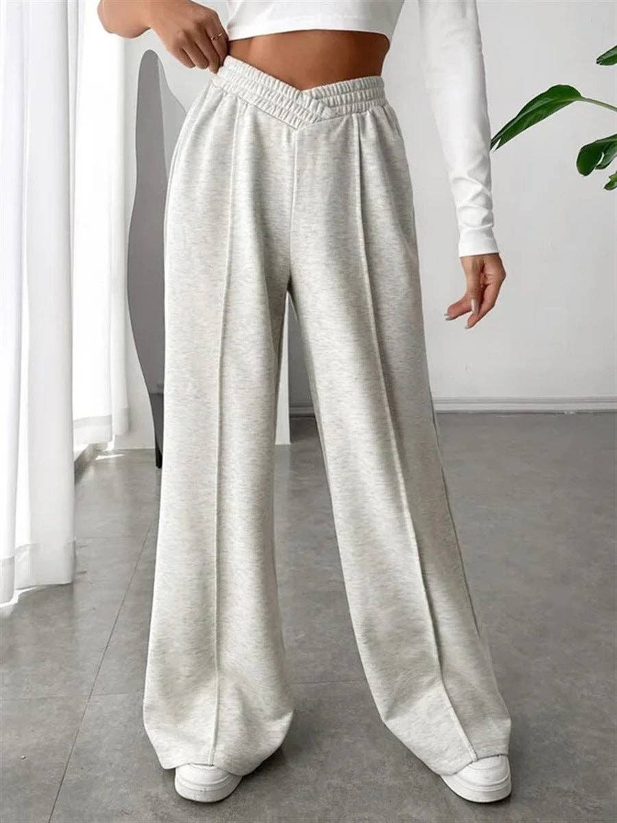 Wide Leg Sweatpants - Apricot