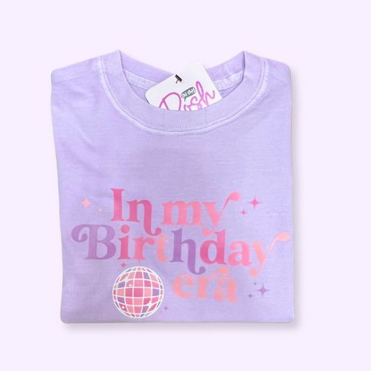 "In My Birthday Era" Tee in Lilac