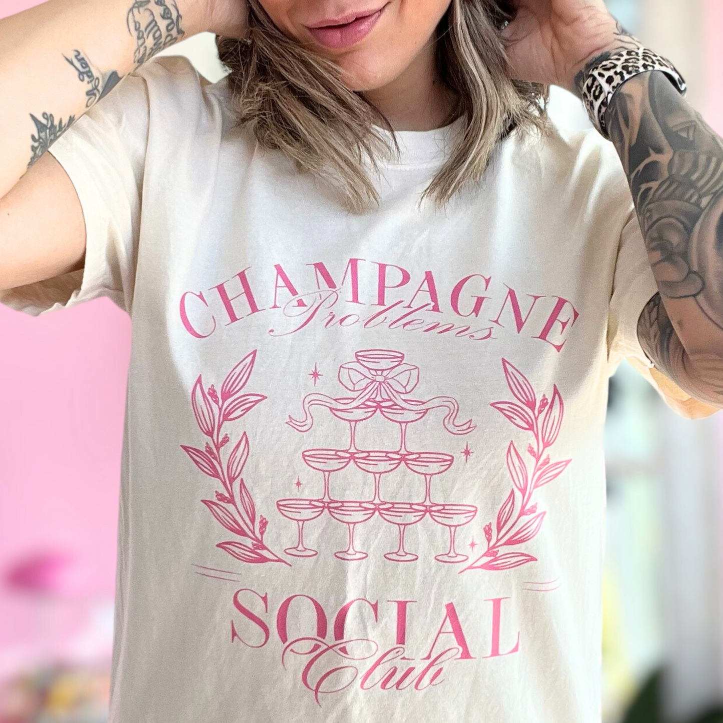 "Champagne Problems Social Club" Tee