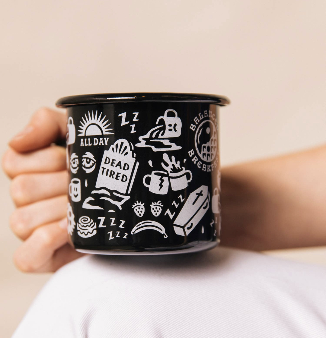 Dead Tired Enamel Mug