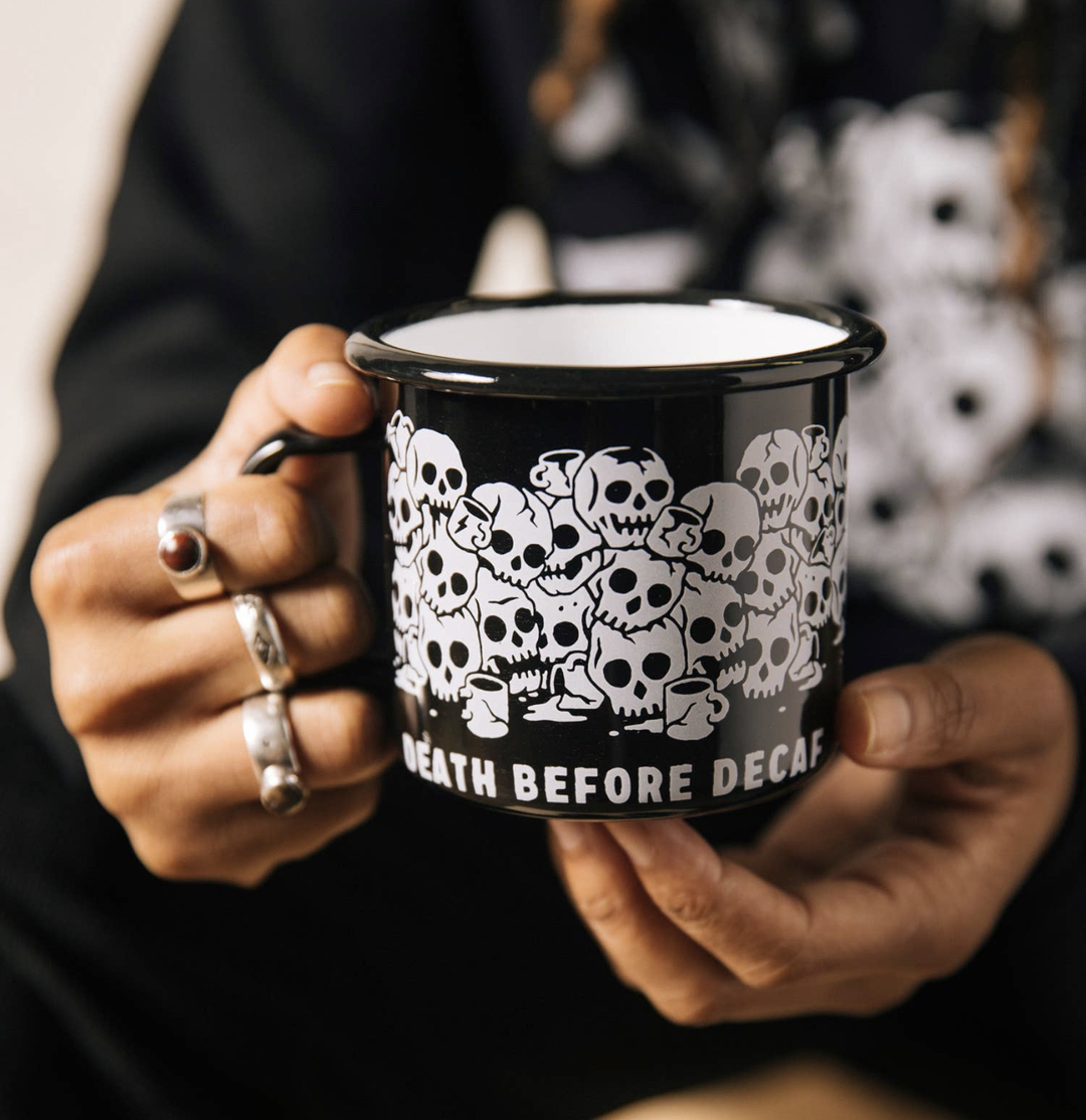 Death Before Decaf - Enamel Mug