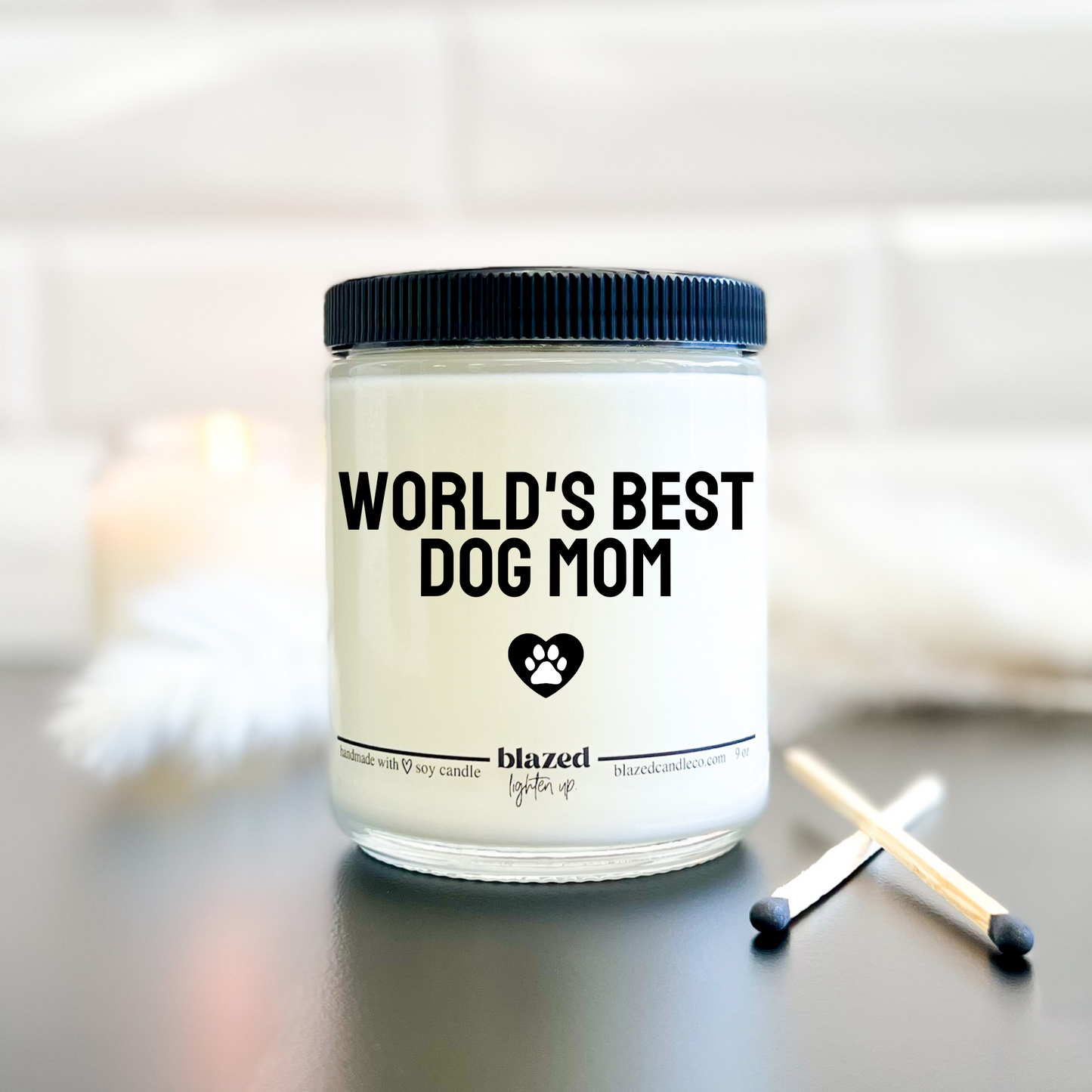 World's Best Dog Mom - Candle