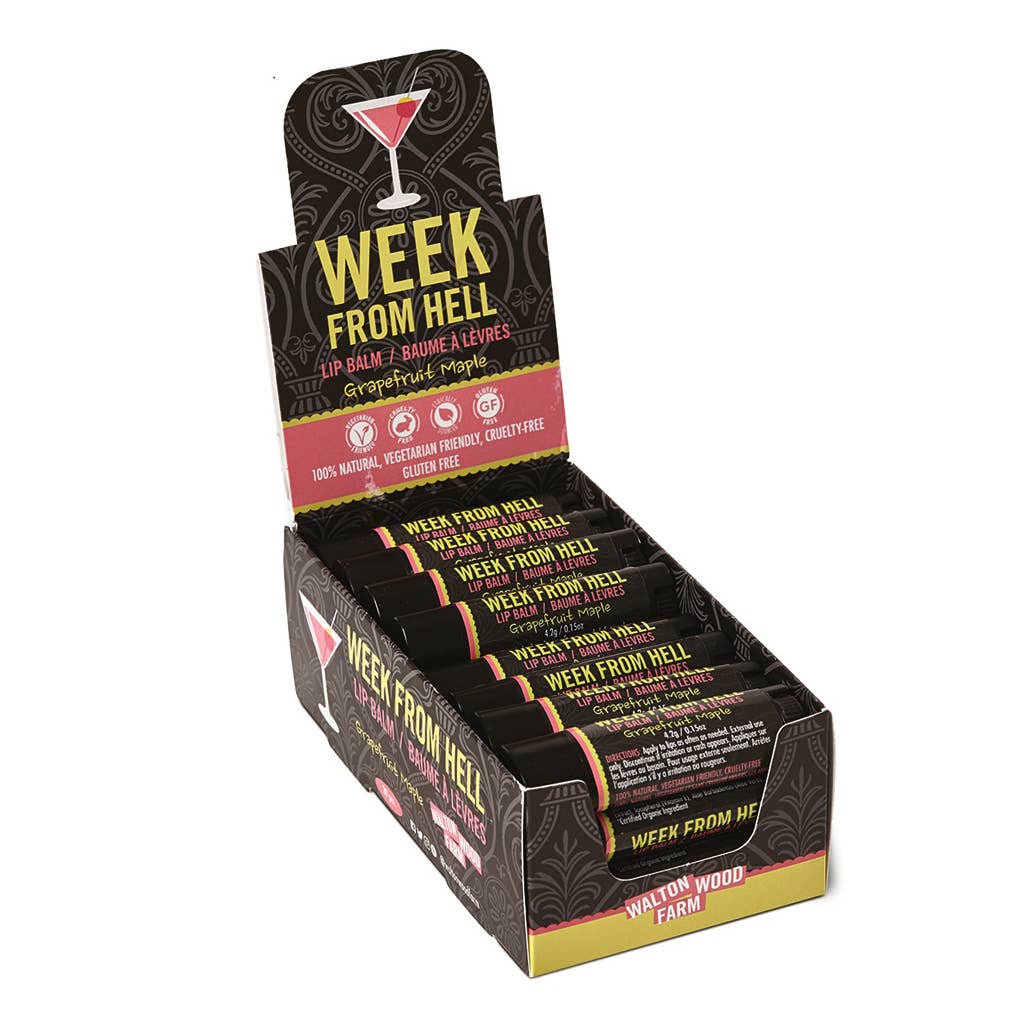 Week From Hell - Lip Balm Pack /20pc - Grapefruit Maple