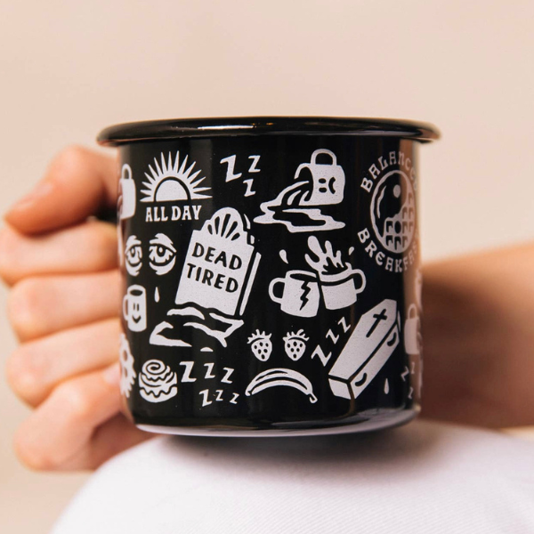 Dead Tired Enamel Mug