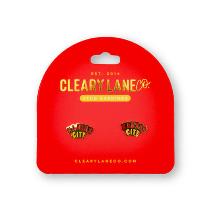 Kansas City Enamel Stud Earrings