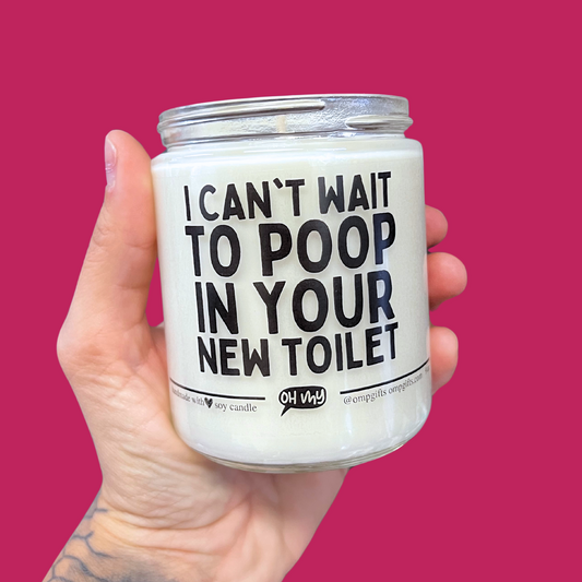 "Poop In Your New Toilet" Funny Housewarming Candle