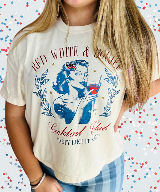 "Red White & Boujee" Boxy Tee