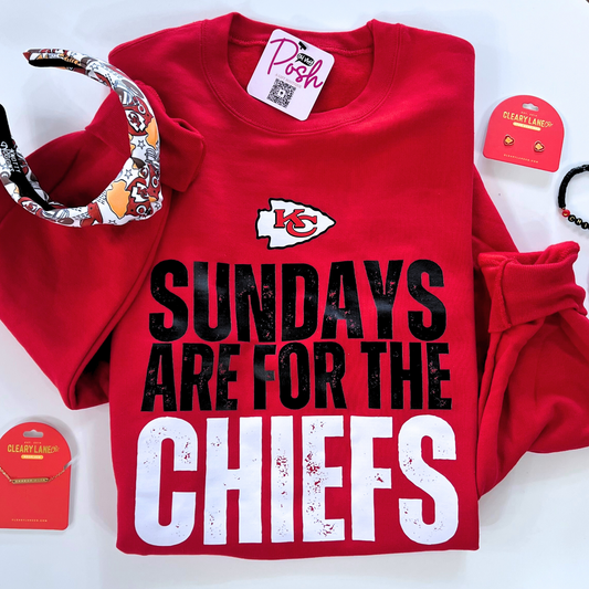 "Sundays Are For The Chiefs" Crew - Red