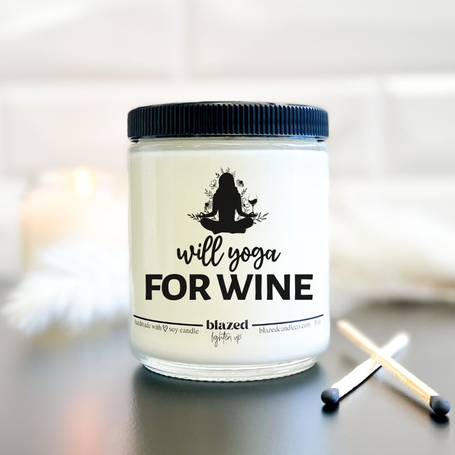 Will Yoga For Wine Candle