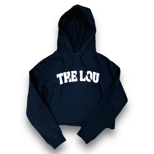 "The Lou" Crop Hoodie Black